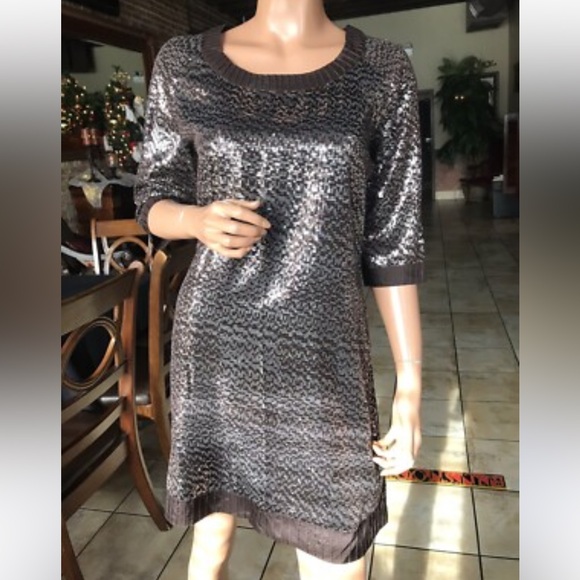 Tory Burch Dresses & Skirts - Tory Burch NWT Sequined Mini Dress, $545 NWT Chocolate Brown sz 14